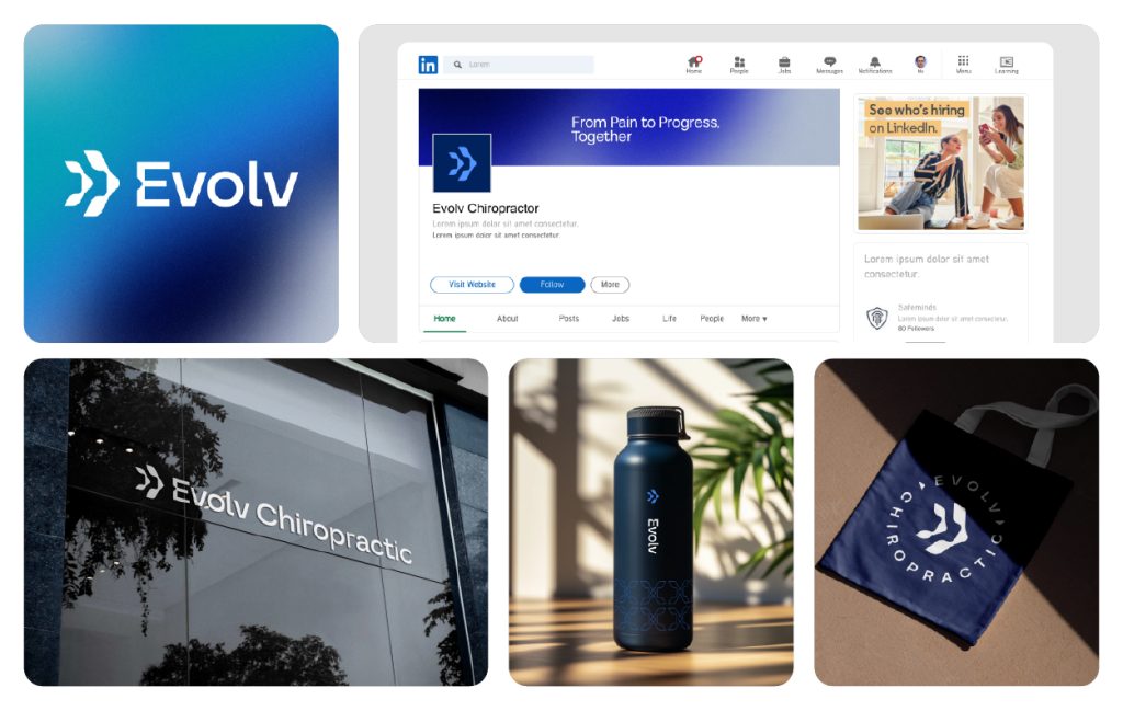 Evolv Chiropractic visual identity and brand system