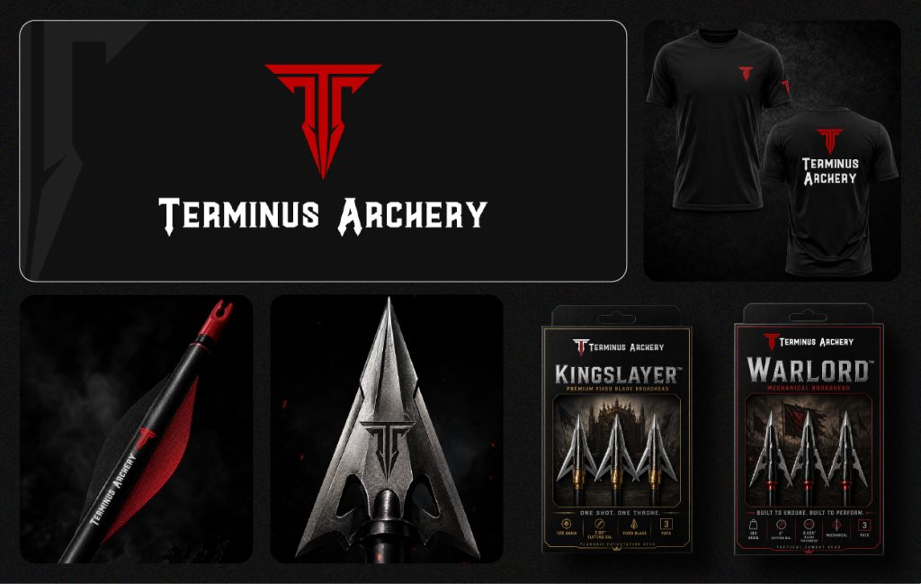 Terminus Archery brand identity and packaging system