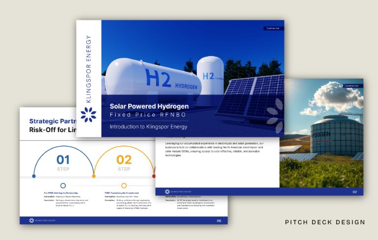 Klingspor Energy corporate pitch deck design